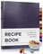 Gallery Leather Recipe book to write your own recipes - 3 Ring Recipe Binder With Protective Plastic Sleeves, Blank Cards, 25 Pocket Pages and Ivory Cards, Refillable - 9.25 x 8 "